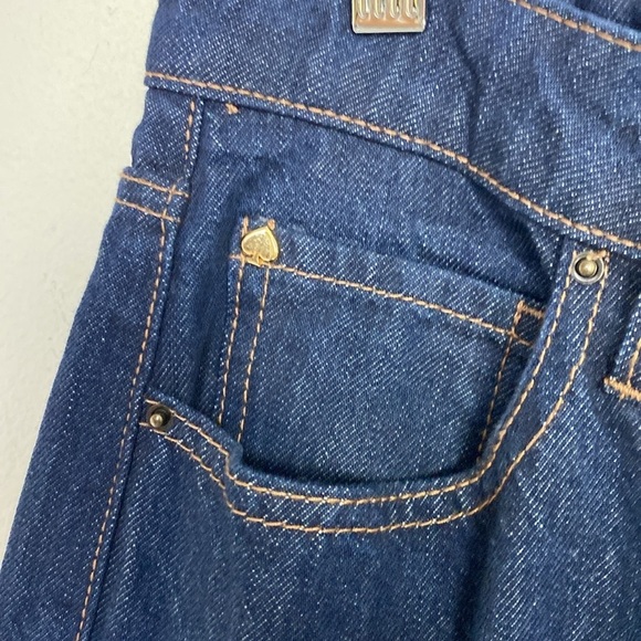 Women's High-Rise Straight Leg Wide Cuff Jeans - kate spade New York Sz 4 - Picture 7 of 9